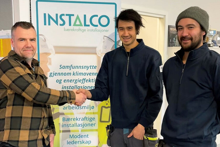 På bildet ser vi fra venstre, Sigbjørn Dalseghagen, daglig leder Haug og Ruud AS, Mads Tollefsrud, daglig leder VVS Installasjon Innlandet og Tom Tollefsrud, VVS Installasjon Innlandet.