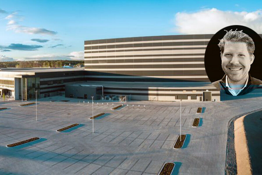 En av Fabritius siste byggeprosjekter er nytt sentrallager for Europris i Moss. Bygget stod ferdig i 2020 og utvides nå med både høytlager og lavtlager som skal stå ferdig i 2023. Innfelt Jan Egil Aanes, forvaltningssjef i Fabritius Gruppen.