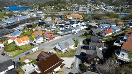 Dronebilde av Hafsøy