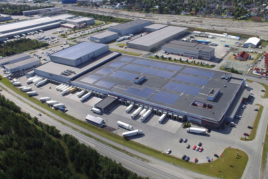 Asko Midt-Norge sitt anlegg på Tiller i Trondheim.