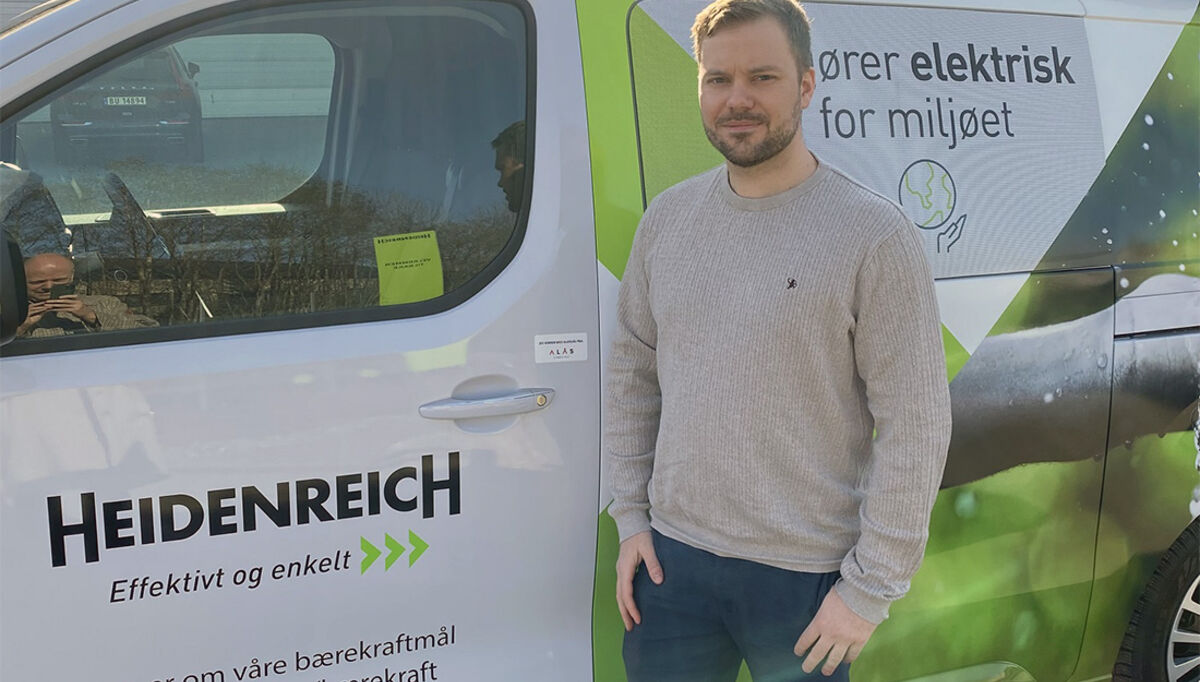 Transportsjef Mats Orud Johansen i Heidenreich er stolt over at tiltakene som selskapet har gjort, og ikke minst de ambisjonene de har for å kutte utslippene drastisk de nærmeste syv årene.
