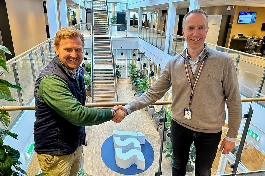 Kristoffer Adde, KAM i VB Gruppen og Per Pfister, ansvarlig for underleverandører og tekniske innkjøp i ISS Facility Services