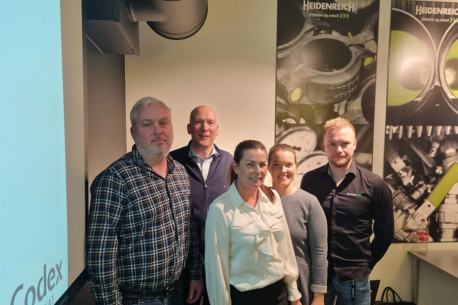 På bildet ser vi fra venstre, Lars Holm, Lørenskog Rørleggerbedrift AS, Morten Bryn, Codex Advokat Oslo AS, Ninja Roede, Codex Advokat Oslo AS, Tine Granlund, Codex Advokat Oslo AS, Erik Aleksander Aas, Heidenreich AS.