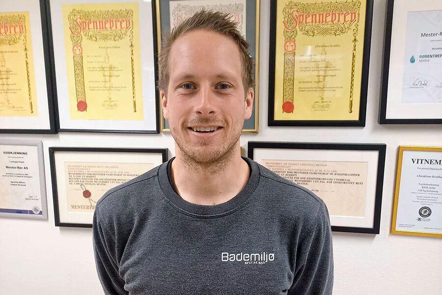 Daglig leder i Mester Rør (Bademiljø Kongsberg), Knut Søia Odden. Foto: Mester-Rør