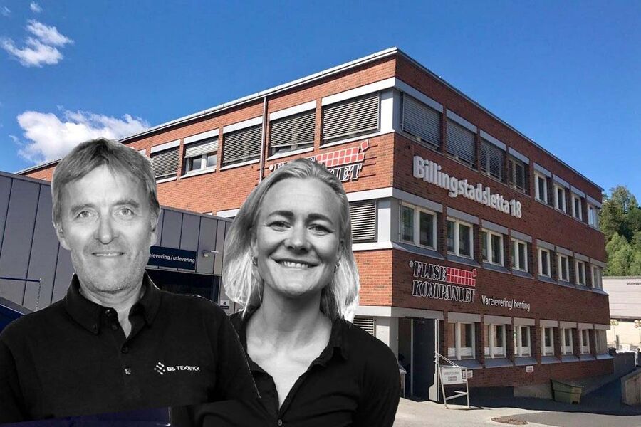 Billingstadsletta 18 i Asker med Gunnar Børsand og Camilla Børsand innfelt.