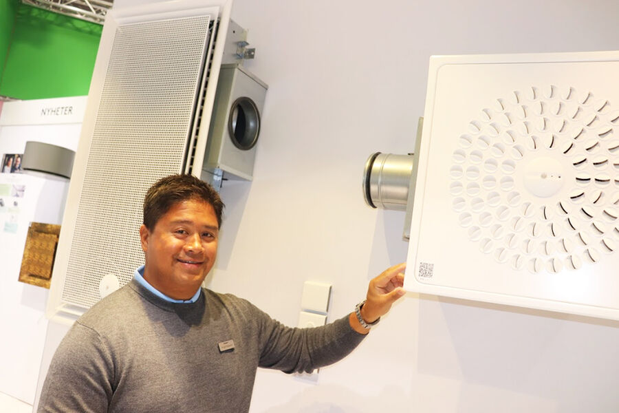 Vergel Bagayan regionssjef i Swegon holdt i mai et innlegg om ombruk i VVS-bransjen under et seminar i regi av blant annet andre Futurebuilt.