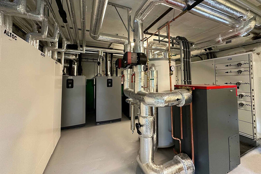 Teknisk rom på Mortenstunet.