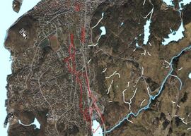 PlanID 19660004 - Årstaddalen vist innenfor de røde stiplede linjene