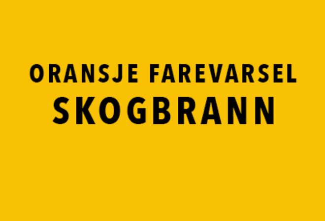 Oransje farevarsel skogbrann, illustrasjonsbilde