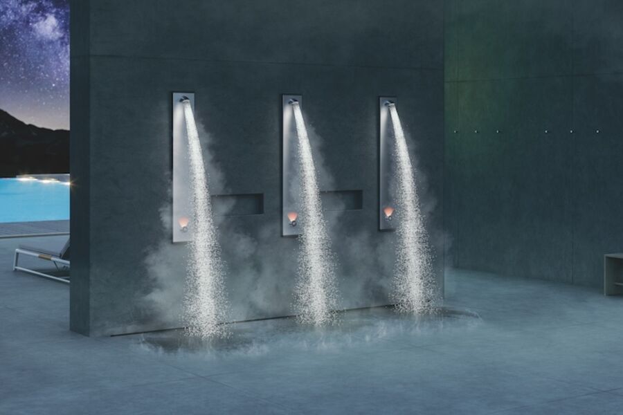 Med sitt design passer CONTI+ CONPRIMUS dusjpanel perfekt inn i de forskjellige dusjrommene.