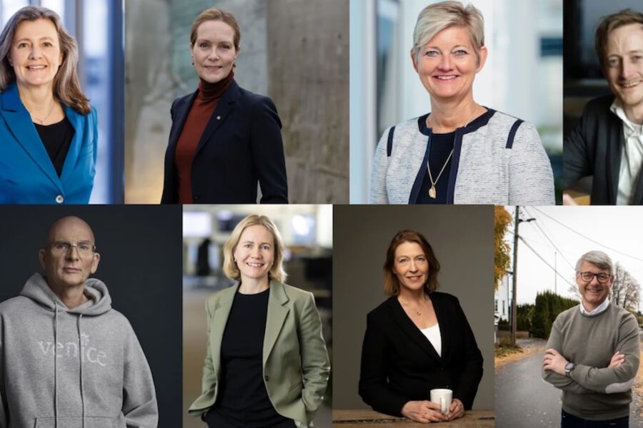 Et utvalg av årets foredragsholdere. Øverst fra venstre: Kari Olrud Moen, Hanna Geiran, Målfrid Brath, Morten Goodwin. Nederst fra venstre: Kjell A.Nordström, Anne Sagstuen Nysæther, Siri Hunnes, Morten Andreas Meyer
