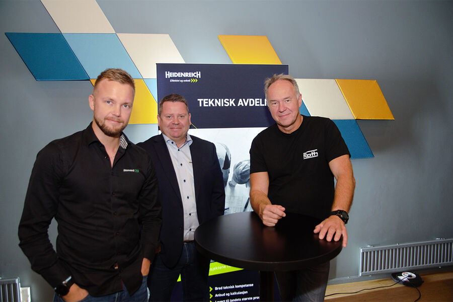 Sentrale personer i tilrettelegging av Varmeforum-kurset i Innlandet har vært fra venstre, Erik Aleksander Aas, avdelingsleder Teknisk VVS Sør, distriktssjef Innlandet, Lars Petter Olsen, begge Heidenreich, og Knut Olav Knudsen. Kurset ble arrangert på fem ulike steder på Innlandet.