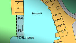 Kart over Seksavik på Eigerøy