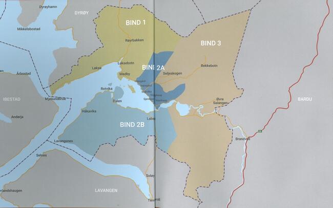 Årets julegave? Siste bind (bind 3) av Salangen bygdebok er klar for salg fra 15.11.2025 Kart Salangen bygdebok