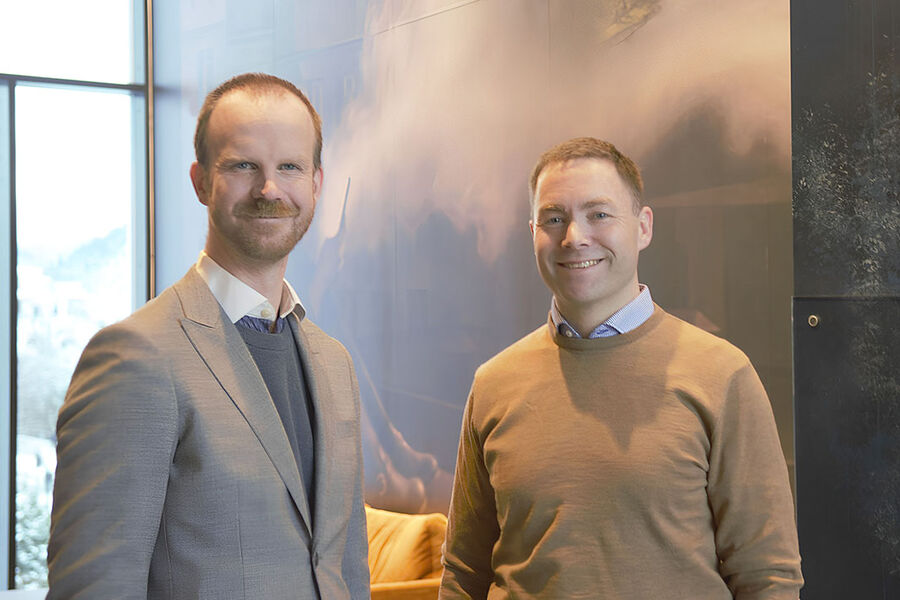 Grunnleggerne av løsningen, Jon Olav Aurdal (t.v.) og Gjermund Tomasgard i VirtualHouse.