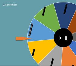 Skjermbilete av trekning av vnnar 22. desember