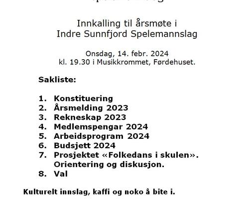 Innkalling årsmøte 2024