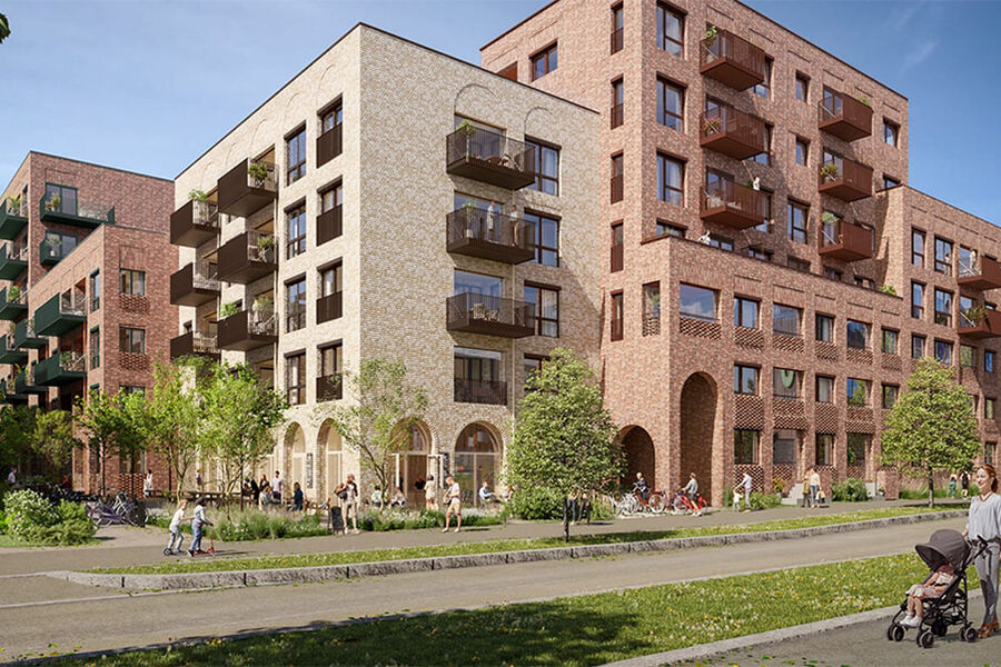 Nå starter byggingen av kvartal 4 på Nansenløkka. Illustrasjon: Add arkitekter / Transborder studio/ Rift.