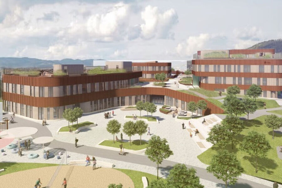 Økern skole. Illustrasjon Veidekke