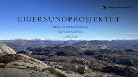 Forsiden av presentasjonen som viser naturen rundt Helleland