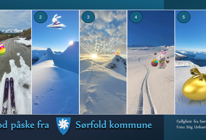 5 bilder fra fjell i Sørfold
