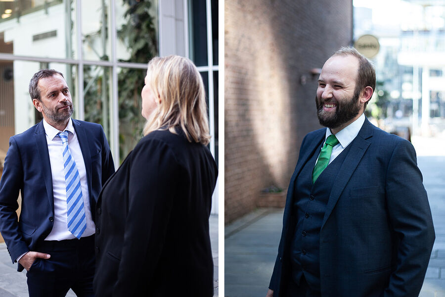 Advokatene Lasse Ødegaard og William P. Nordan, i Advokatfirmaet Berngaard AS.