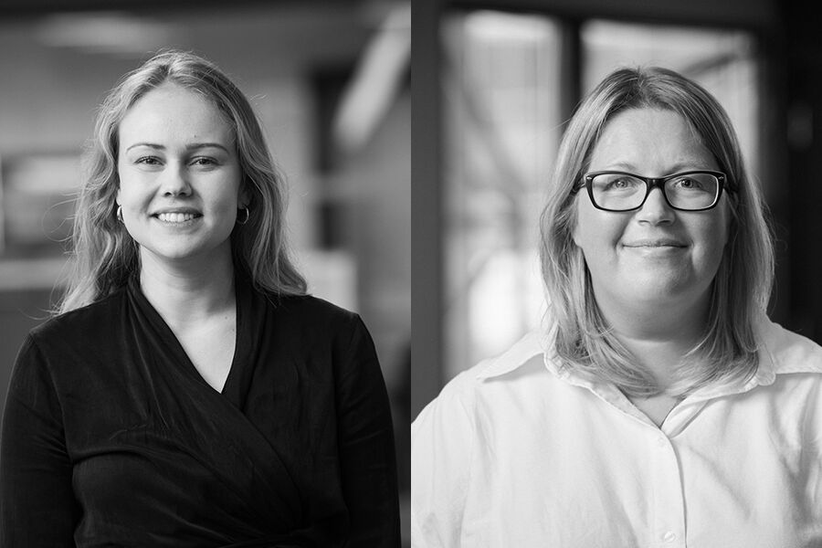 Lara Hammer, ITB og teknisk byggherreombud, og Evija Izaka, miljørådgiver, i Evotek, ser at det er utfordringer forbundet med ombruk av tekniske installasjoner. Begge etterlyser tydeligere forskriftskrav, standarder og dokumentasjon for økt ombruk.