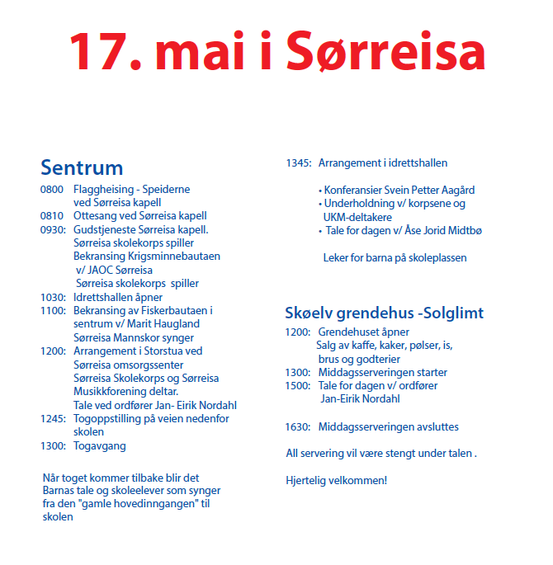 17. mai program