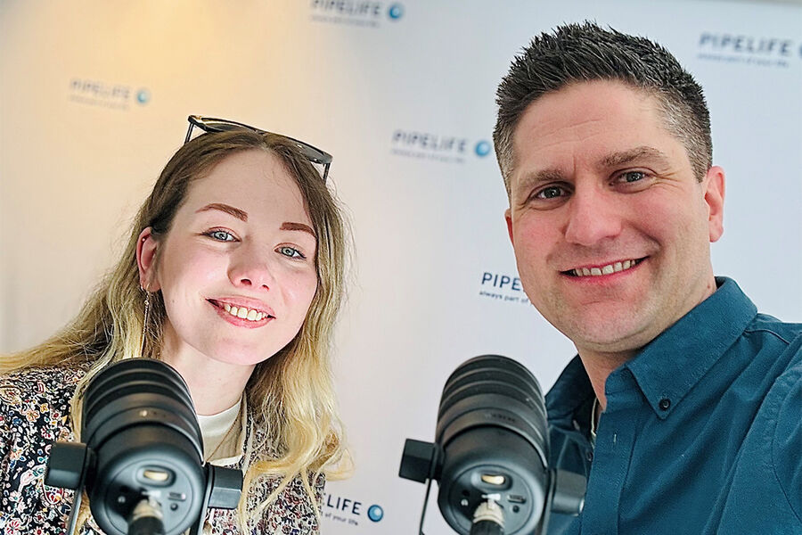 Evelina Koltsova (Asplan Viak) og Brage Stenberg Johnsen (Pipelife Norge) Pipelife Norge