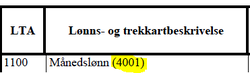 Skjermbilete av lønsslipp