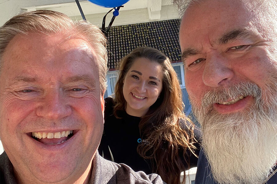 Den nye trioen på kjedekontoret til Baderingen. Fra venstre daglig leder, Tom Bogstrand, Ane Soløst, markedsansvarlig, og Jan Christian Heggeli, konsept- og medlemsansvarlig.