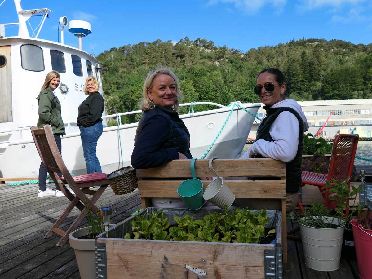 Politikere nyter sola ved sjøen