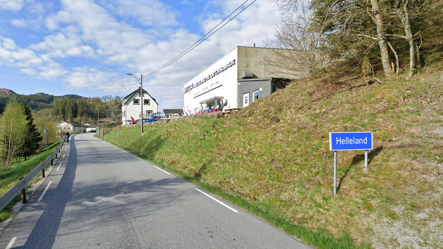 Vei på Helleland med stedsnavn