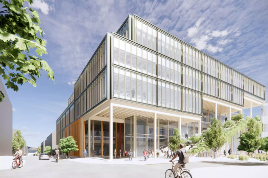 BYGG I HESTHAGEN – Skanska er entreprenør for bygget som skal huse NTNUs fagmiljø innen økonomi og innovasjon og skal etter planen stå ferdig våren 2027. Foto: RAMBØLL/C.F. Møller Architects/Rolvung og Brøndsted Arkitekter/Fabel Arkitekter/Oslo Works/mtre/Aas-Jakobsen.