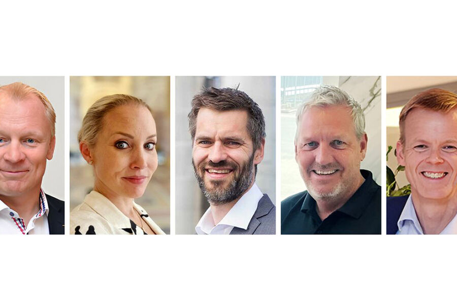 Slik er det nye styret i VVP F.v. styreleder Petter Vang, Helene Haugen, Sigmund Aanstad, Robert Torp Halvorsen og Per Ivar Søfteland. Foto: VVP