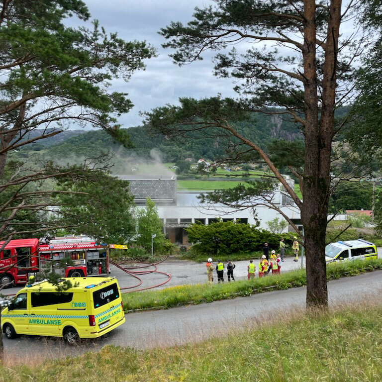 Brann i bygningen på Bakkebø