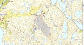 Kartutsnitt som viser Svåheia