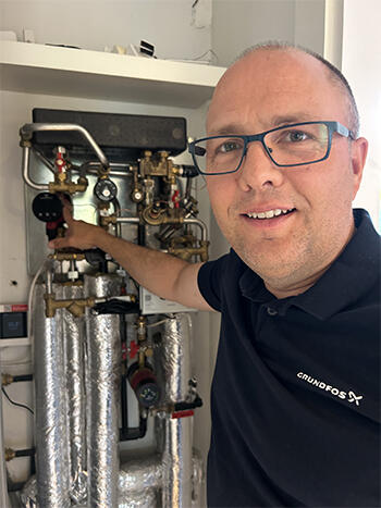 Martin Baungaard Andersen, salgssjef for Grundfos Domestic Building Services i Norge og Danma