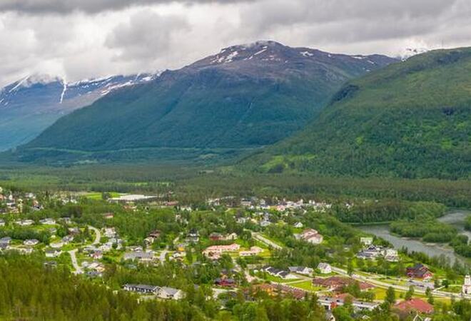 Utsikt over Bardu sentrum.