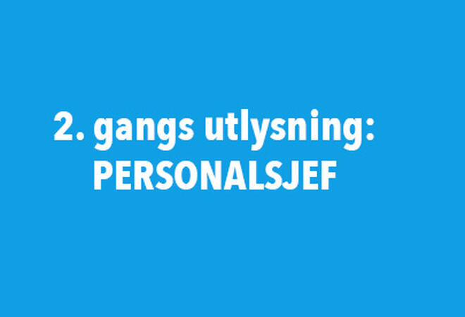 Illustrasjon, 2. gangs utlysning personalsjef