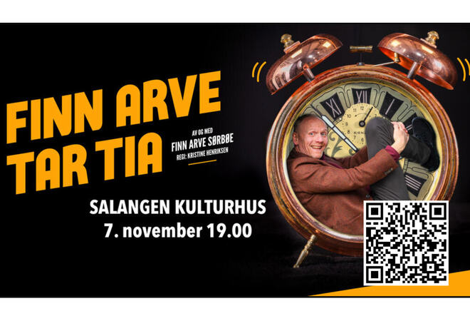 Finn Arve Sørbøe i Salangen kulturhus 7. november kl. 19.00