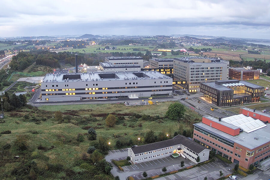 Nye Stavanger universitetssykehus. Foto: Nye Stavanger universitetssykehus/byggekamera.no