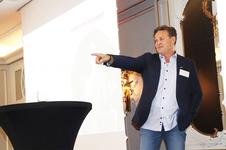 Adm.direktør i Rørkjøp, Frank Olsen, var en av foredragsholderne under VVP sin toppledersamling sist uke.