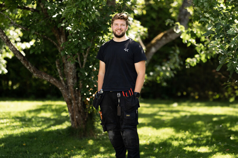 Ken Mothes er lærling hos GK Norge AS, avd. Moss Rør, og skal representere Østfold under Rørlegger NM. Foto: Camilla Johnsen