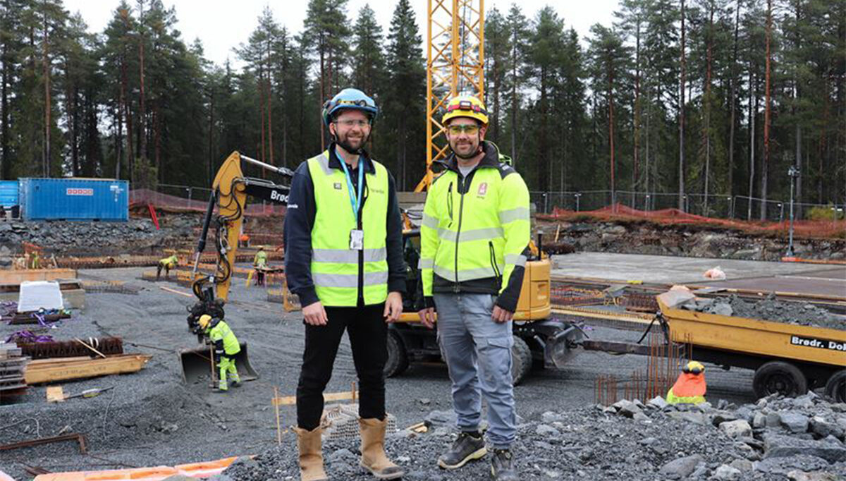 På bildet ser vi fra venstre, Tommy Dagslott, Bravida Norge AS og Kim Nielsen, JM Norge AS