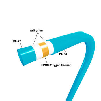 Rørene har diffusjonssperre (EVOH Layer) sentrert i røret. Dette hindrer oksygen i å trenge gjennom røret.