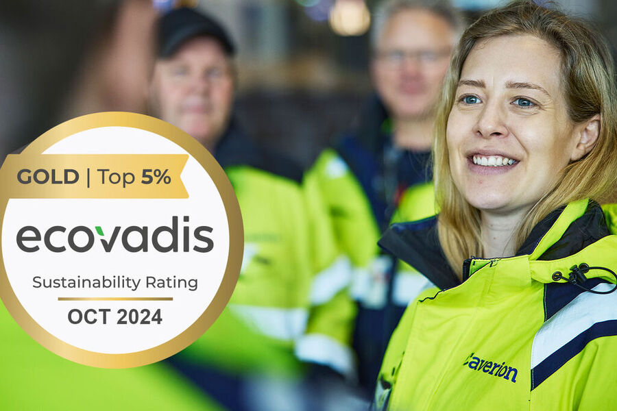 Caverion Norge har mottatt gullmedaljen fra EcoVadis, en av verdens mest anerkjente evalueringer innen bærekraft.