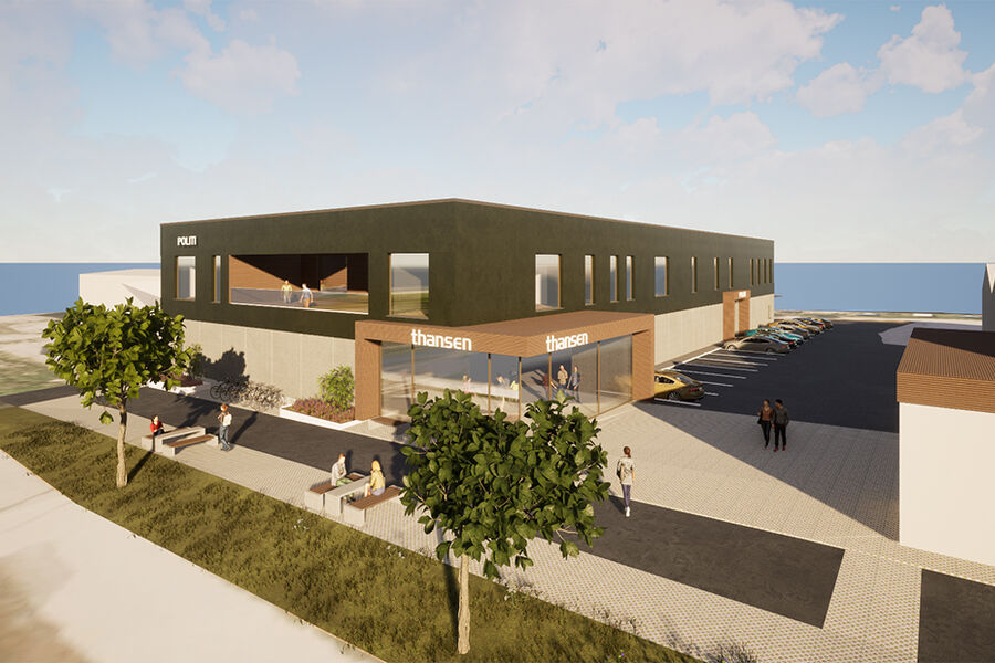 Dette er den nye politistasjonen i Lomoen på Vinstra, hvor fire Instalco selskaper er involvert på de tekniske fagene.