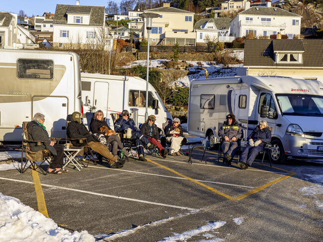 Bobilparkering i Egersund sentrum