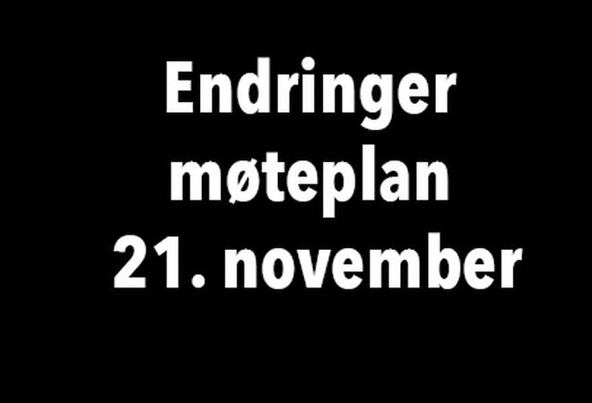 Endring i møteplan, illustrasjon